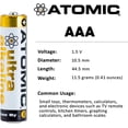 thumbnail image 2 of Atomic AAA 1.5V LR03 AM4 Ultra Alkaline 24 Batteries - Long Lasting, Powerful Energy, 2 of 7