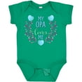 thumbnail image 3 of Inktastic My Opa Loves Me with Flowers and Hearts Boys or Girls Baby Bodysuit, 3 of 5