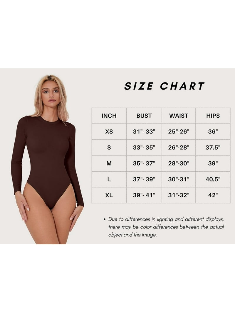 Women's Seamless Long Sleeve Bodysuit Crew Neck Basic