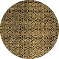 thumbnail image 1 of Ahgly Company Indoor Round Abstract Brown Modern Area Rugs, 8' Round, 1 of 4