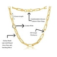 thumbnail image 4 of 925 Sterling Silver Italian Paperclip Chain Necklace 3.2mm 100 Gauge Sterling Silver or 14k Gold Plated Necklace 16", 18", 20'', 22'', 24'', 30'' Polished Chain Link Necklace for Women, 4 of 10