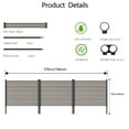 thumbnail image 3 of Metal Privacy Screen, 3-Panel No Dig Rust-Resistant Animal Barrier, Decorative Outdoor Fence for Patio, Flower Beds, Vegetable Gardens, 3 of 5