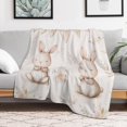 thumbnail image 4 of Vintage Easter Pink Rabbit Pattern Throw Blanket for Couch Bed 50"x60" Spring Easter Lightweight Throw Blanket for Adults And Kids Flannel Bed Blanket, 4 of 8