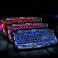 thumbnail image 2 of Teclado Para Juegos Led 3 Colores Usb Con Cable Colorido Respiración Retroiluminado Impermeable Computadora Grieta Teclado Speravity EL009033-00, 2 of 4