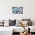 thumbnail image 5 of ZHONGYUTONG Dandelion Canvas Wall Art Abstract Teal Dandelion Pictures Nature Turquoise Plant Painting for Living Room Decor Framed (16.00" x 24.00"), 5 of 5