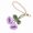 Purple, variant on Artistic Crochet Flower Keychain Handmade Knitted Jewelry Soft Yarn Texture Perfect for Decorating Bags and Keys