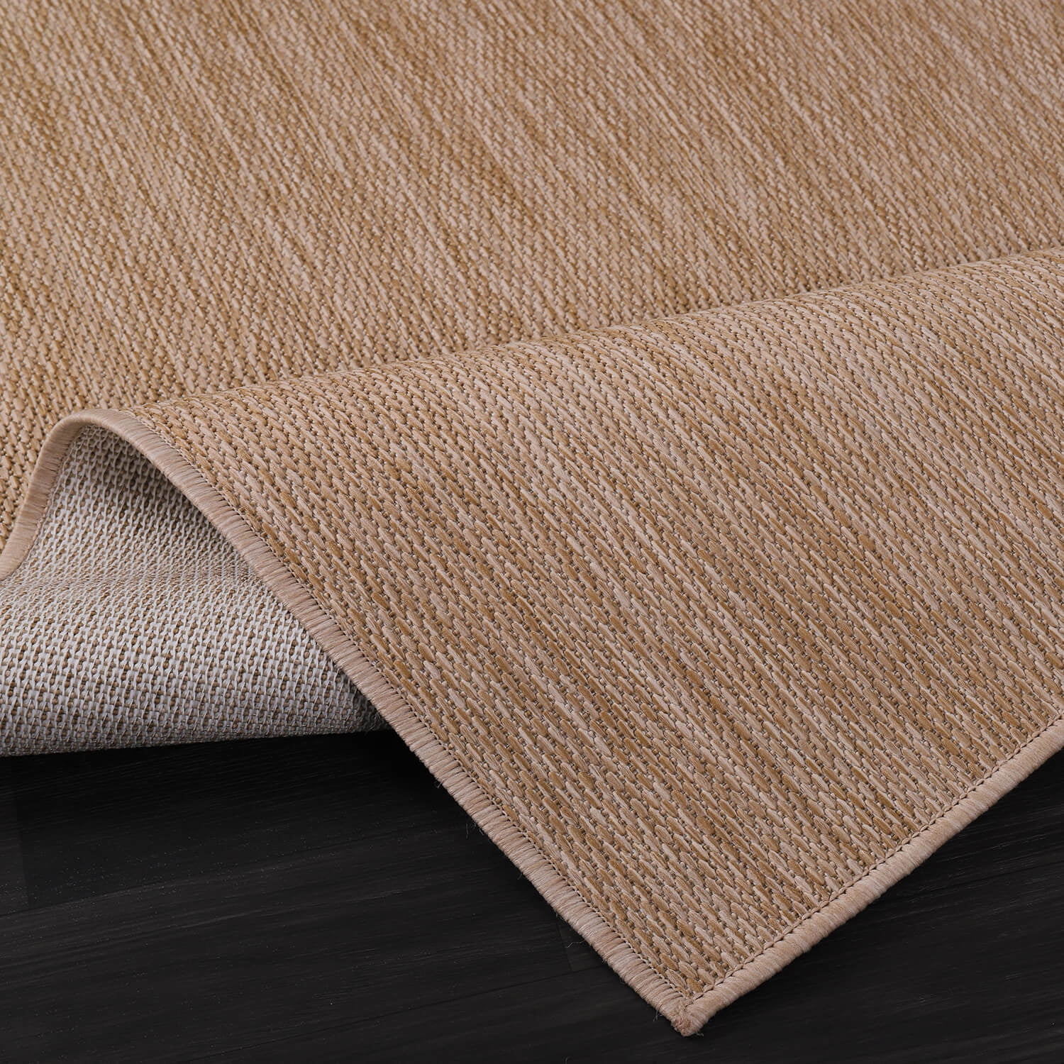 Beverly Rug Indoor/Outdoor Area Rugs, Waterproof Patio Porch Garden Carpet, Jute Beige, 10'x14'
