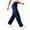 Blue, variant on Lzobxe Pants for Women Elastic Waisted Outdoor Joggers Casual Loose Solid Color Athletic Work Pants with Pockets,Sizes S-2XL