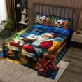 YST Santa Claus Queen Quilt Bedding Set,Christmas Tree Xmas Ornaments