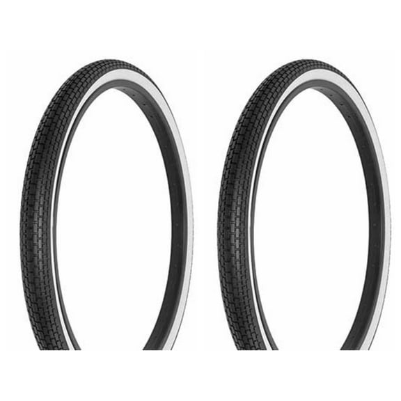 two Tire 26 x 2 x 1-3/4 S7 Black/White Side Wall FR-120A.
