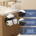 thumbnail image 4 of TVOFEK Wall Mounted Toilet Paper Holder with Shelf, Matte Black Stainless Steel Double Tissue Roll Holder Fits Mega Rolls for Bathroom Kitchen RV, 4 of 15