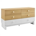thumbnail image 2 of Nolia 6-Drawer Color Block Dresser in Oak White, 2 of 9