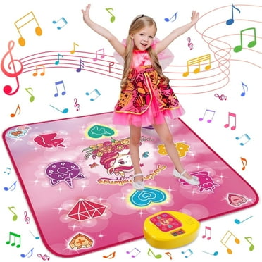 Caunedy Unicorn Dance Mat Toys for 3-12 Year Old Girls, 6 Game Modes Educational Musical Dance Pad,Christmas Birthday Gifts for Kids