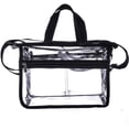 thumbnail image 3 of Bolsa mediana transparente para maquillaje, bolsa de almacenamiento de cosméticos transparente, organizador de kits de maquillaje de viaje, bolsa de mano transparente aprobada por el estadio, 3 of 5