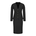 thumbnail image 4 of Womens Elegant 2 Piece Skirt Suit Set Casual Business Outfit, 4 of 6