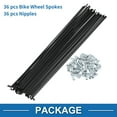 thumbnail image 4 of Unique Bargains Bicycle Spokes 12G Bike Wheel Spokes Carbon Steel Black 1 Set Black-295mm, 4 of 7