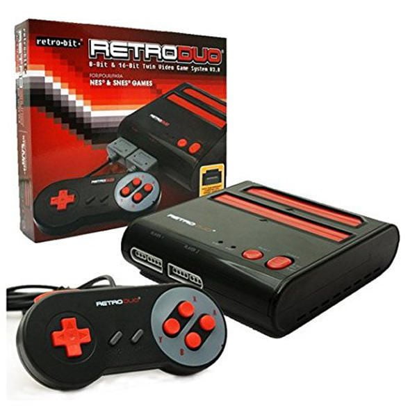 Retro Bit RetroDuo 8 Bit 16 Bit Twin Video Game System V3.0 2 in 1 for NES and SNES Games