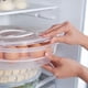 thumbnail image 3 of Contenedor de almacenamiento de alimentos con tapa y asa, apto para microondas y congelr, recipiente redondo de alimentos para empanadillas, 3 of 3