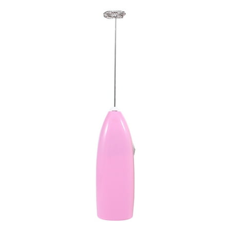 

Kitchen Electric Handle Milk Foamer Coffee Drink Frother Eggbeater Whisk Stirrer Pink