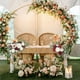 thumbnail image 5 of Flores de arco para boda (paquete de 2), rosas artificiales polvorientas para decoración de letreros de bienvenida y arcos florales para ceremonias y recepciones (rosas ruborizadas y blancas), 5 of 6