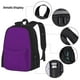 thumbnail image 3 of Disketp Purple Mochila Estampada de Gran Capacidad con Lonchera y Estuche, Set de 3 Piezas para Estudiantes, 3 of 7