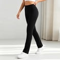 thumbnail image 4 of VBVC Women's Stretchy Straight Leg Yoga Pants , High Waisted Workout Leggings For Women , Ladies' Fall Winter Lounge Trousers with Pockets, S-2XL, 4 of 9