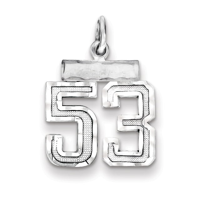 Beautiful Sterling silver 925 sterling Sterling Silver Rhodium-plated Small Initial I Charm 