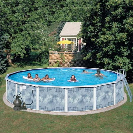 pool ground above round swimming heritage walmart deep frame