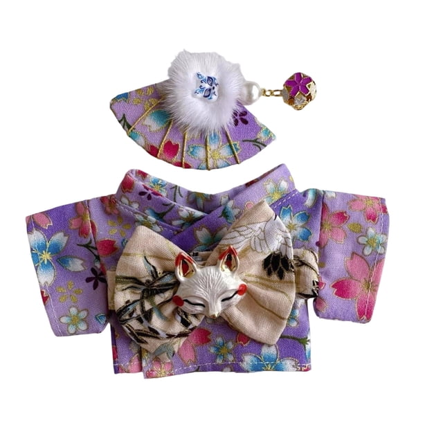 Ropa para muñecas Conjuntos de ropa de kimono de colores adecuados para muñecas de 17 cm Accesorios de ropa (ropa sin muñeca) Traje bonito Conjunto de ropa Moda elegante para las vacaciones