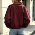 thumbnail image 5 of Byworldtasic Women’s Barn Jacket Loose Zipper Utility Coat Cinchable Hem Workwear Jacket with Pockets, 5 of 6