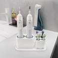 thumbnail image 2 of ALOCEO Electric Toothbrush Holder for Bathroom, 6 Compartments Multifunctional Toothpaste Caddy Toothbrush Organizer for Electric Toothbrush Head, White, 2 of 6