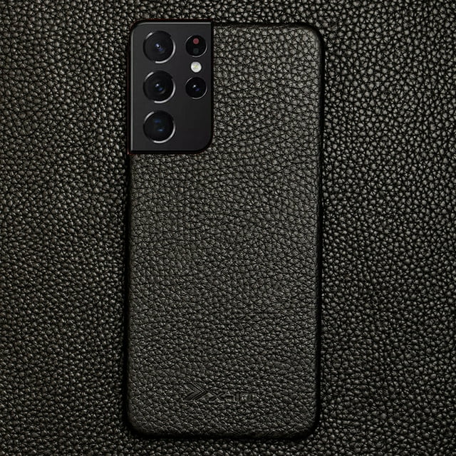 Étui en Cuir Véritable pour Étui en Cuir Mode Samsung, Noir Classique S22 Plus / S21+