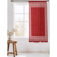 thumbnail image 3 of Sheer Curtains 72 Inches Long, Red Retro Greek Key Semi Sheer Curtains Light Filtering Window Treatment, Geometric Greece Ancient Rustic Privacy Voile Drapes for Living Room Bedroom 52x72 Inch, 3 of 7