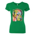 thumbnail image 3 of Neon Lab Dog Lover Shirt | Labrador Dogs Speak To Those Who Listen | Dean Russo Art Animal Lover Womens Slim Fit Junior Tee, Kelly, XX-Large, 3 of 6