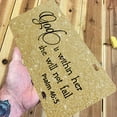 thumbnail image 5 of Yehwow Bible Verse Gold Sparkles Glitter Pattern Metal Car Plate Decorative Aluminum License Plate Tag Sign, 5 of 5