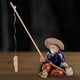 thumbnail image 4 of Figura De Pescador En Miniatura Escultura De Cerámica Para Acuario Zulema Figurilla en miniatura, 4 of 8