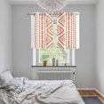 thumbnail image 6 of 2 Panels Kitchen Tier Curtains 39 Inch Length, Orange Boho Grommets Window Treatment Curtain, Vintage Southwestern Geometric Stripes Thermal Curtains Drapes for Living Room/Bathroom, 6 of 9