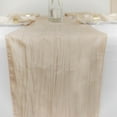 Efavormart 12" x 108" Beige Accordion Crinkle Taffeta Table Runner ...