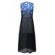 thumbnail image 5 of ICHUANYI Clearance Summer Dresses For Women , Floral Print Sleeveless V Neck Dress Pleated Flowy Dresses(Blue, L) ICHUANYI WER2023081401637, 5 of 5