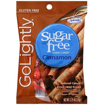 GoLightly Sugar Free Cinnamon Hard Candy, 2.75 oz (Pack of 12)
