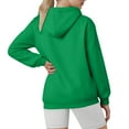 thumbnail image 5 of Xudanell Womens Hoodie Cowl Neck Long Sleeve Sweatshirts Fashion Pullover with Drawstring Teen Girls Clothes Green S, 5 of 6