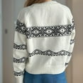 thumbnail image 5 of Womens Sweaters Classic Crewneck Button Cardigan Sweater Open Front Long Sleeve Knit Shirt Jackets, 5 of 5