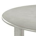 thumbnail image 2 of Pane 47 Inch Rounded Wood Dining Table Smooth Gray Finish Tall Block Legs - Saltoro Sherpi, 2 of 5