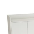 thumbnail image 4 of Roomfitters Modern White 4-Door Storage Cabinet with Square Metal Legs and Particle Board for Living Room and Kitchen, 4 of 9