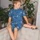 thumbnail image 4 of Balery Sharks on White Blue Striped Conjunto de Pijama Infantil de Manga Corta con Estampado – Ropa de Dormir de Algodón Suave-3X-Large, 4 of 6