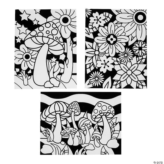 Fun Express Color Your Own Fuzzy Magical Environment Posters - 12 Pieces