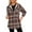 Brown, variant on Womens Sherpa Fleece Lined Flannel Jacket Button Down Plaid Lightweight Flannel Shirt Jacket Women