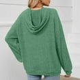 thumbnail image 3 of Women'S Loose-Fit Hooded Sweatshirt, Casual Streetwear Long Sleeve Pullover With Front Pocket & Drawstring Detail, Versatile All Season Comfort Wrm Sweatshirt Jackets (S, Green) ZMTing, 3 of 4