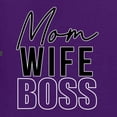 thumbnail image 5 of Wild Bobby, Mom Wife Boss Mother's Day Unisex Hoodie Sweatshirt, Purple, X-Large, 5 of 6