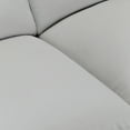 thumbnail image 6 of Zanna Contemporary Sofa in Genuine Dove Gray Leather with Brown Wood Legs, 6 of 7